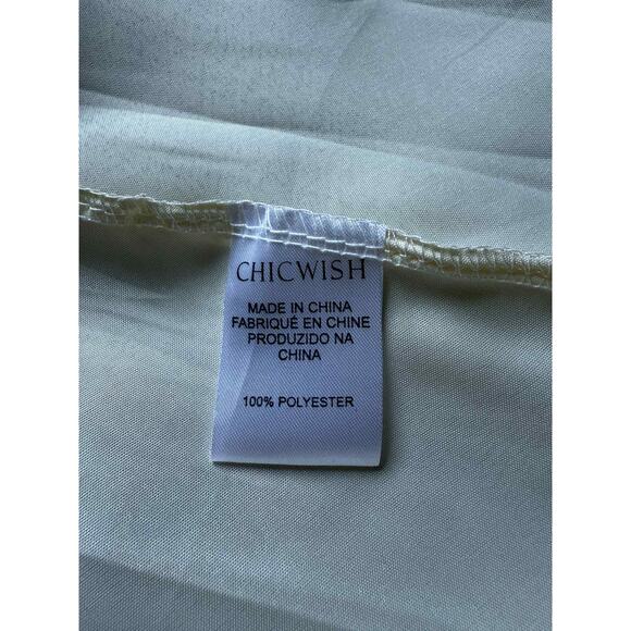 NWT Chicwish Snake Printed Asymmetric Chiffon Maxi Skirt Gray Women's Size XS-S - Picture 7 of 9